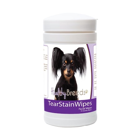 Healthy Breeds Russian Toy Terrier Tear Stain Wipes - 70 Count, 70PK 840235179573